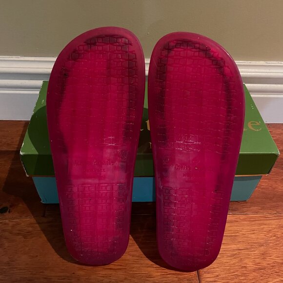 Kate Spade Pink Jelly Slides - Sz 10 - Picture 4 of 4